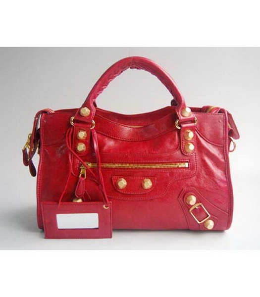 Balenciaga Red agnello Borsa in pelle